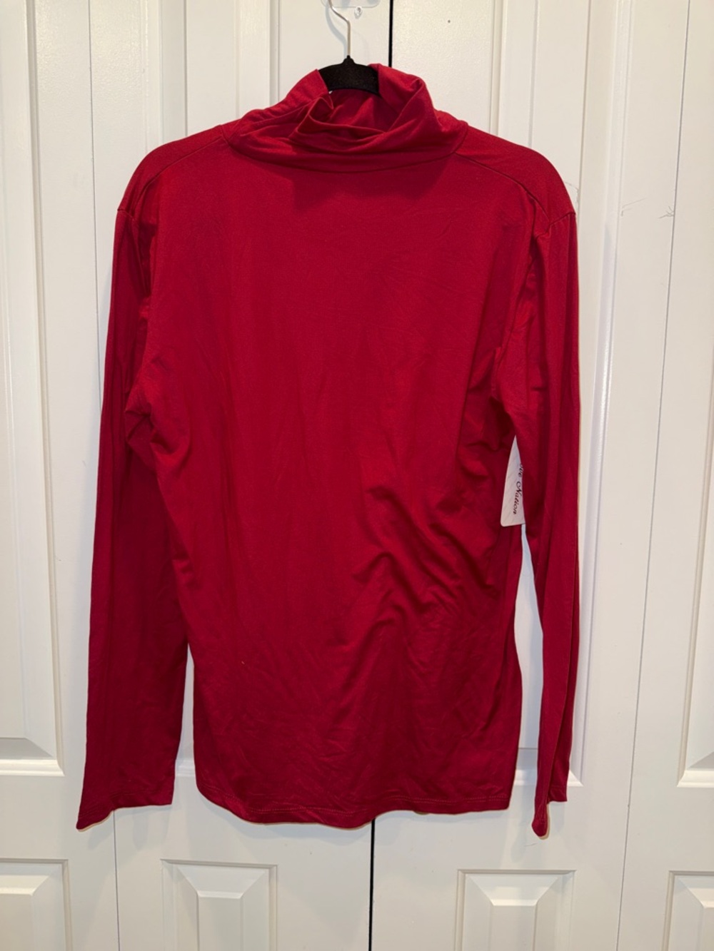 Long Sleeve Red Turtleneck Top